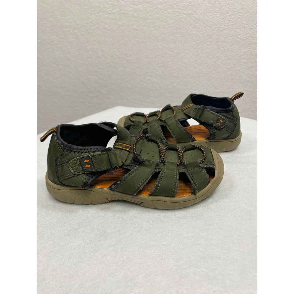 Eddie Bauer Kids Green Outdoor Adventure Sport‎ Sandals Size 11 M